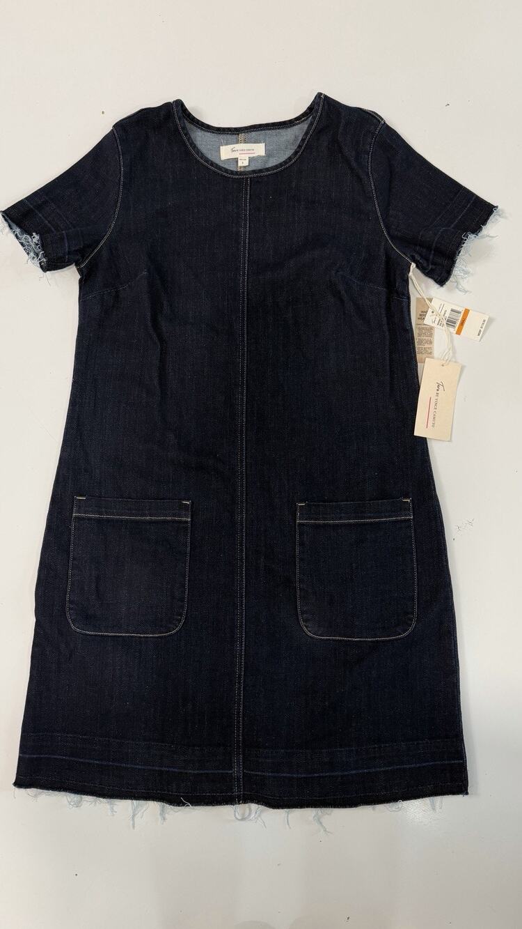 Vince Camuto Denim Dress Pockets Stretch Size Small NWT MSRP $119